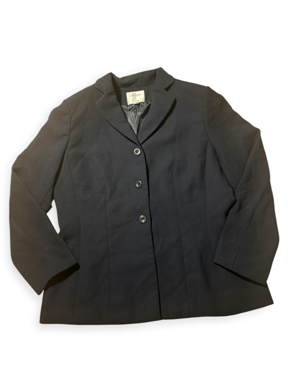 Classic Navy Wool-Blend Pea Coat - Tailored woman's Jacket